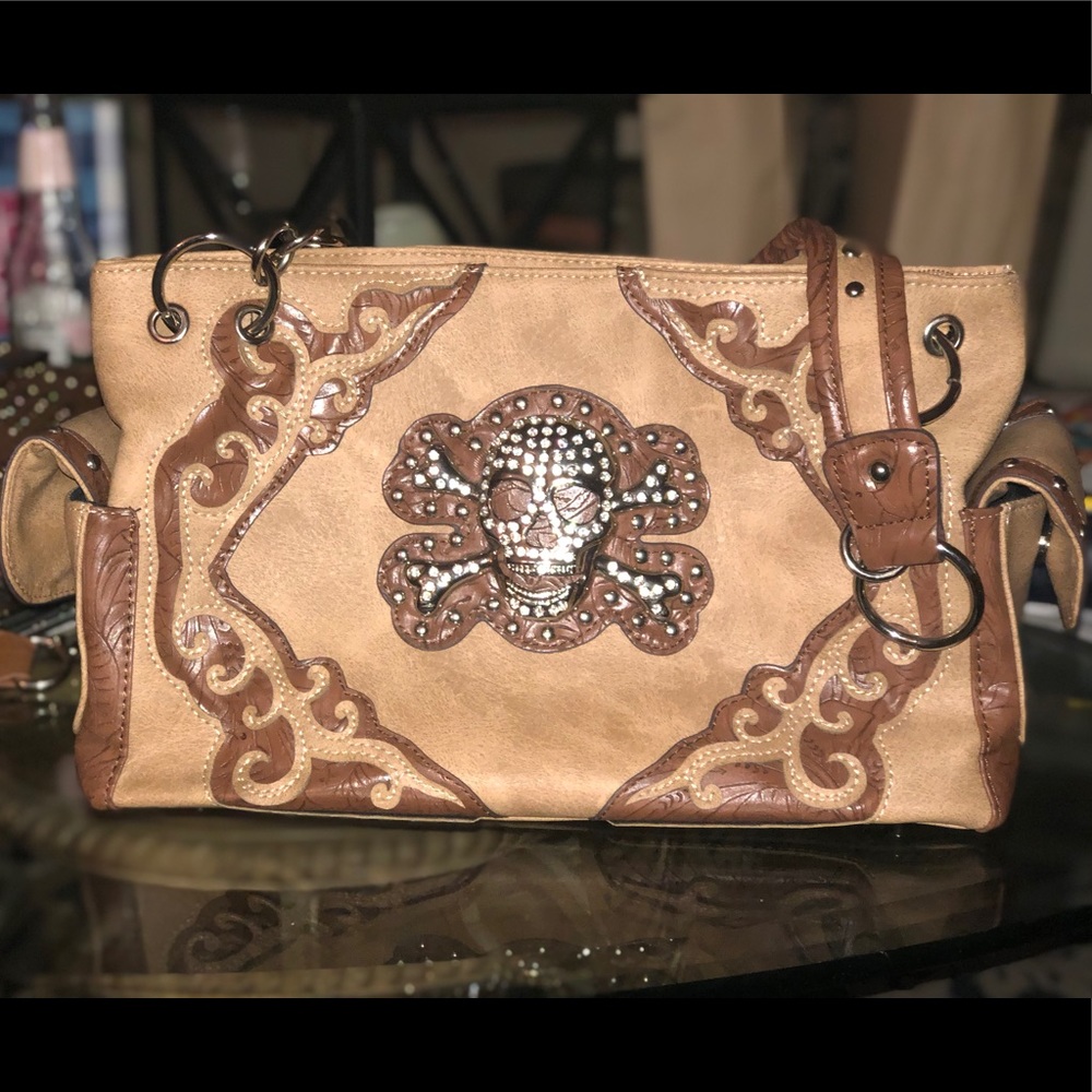 Skull Embellished Purse